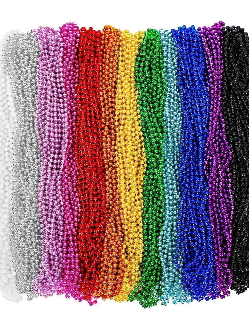 120pcs Mardi Gras beads 33” colorful beads necklace party diy